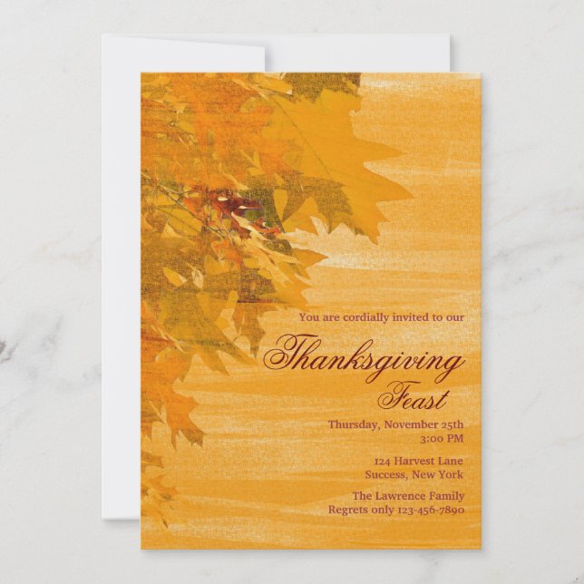 Invitación de otoño (Anverso)