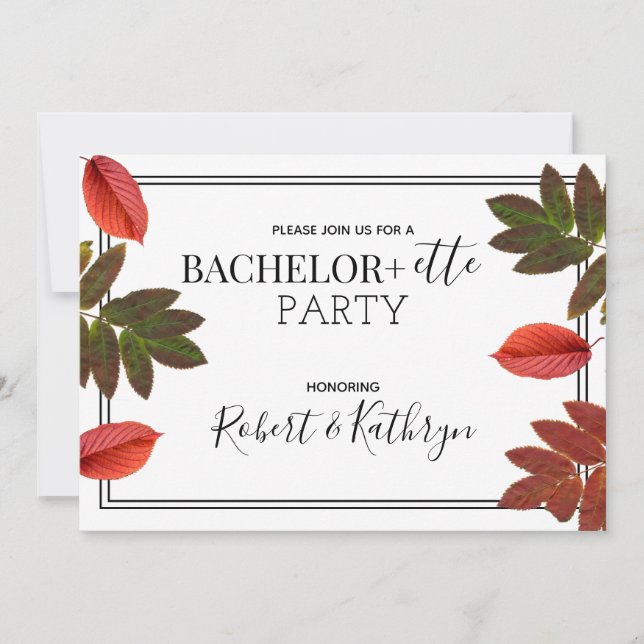 Invitación de otoño a su Bachelorette Party (Anverso)