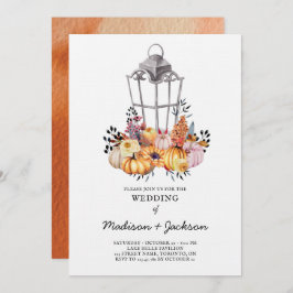 Invitación de otoño de la acuarela de la Lantern b
