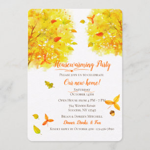 Invitación de otoño de oro