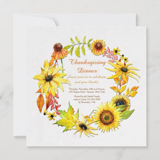 Invitación de Otoño Dorado (Anverso)