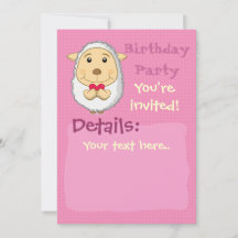 Invitación de Oveja Rosa