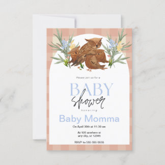 Invitación de Owls Baby Shower