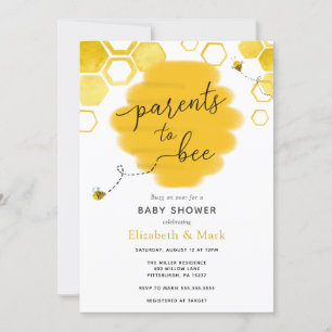 Invitación de padres a recibir Baby Shower