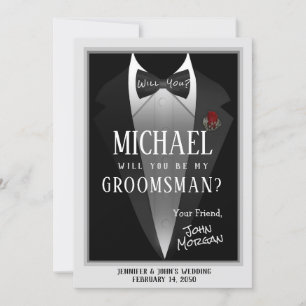 Invitación de Padrino de Esmoquin