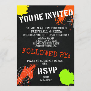 INVITACIÓN DE PAINTBALL