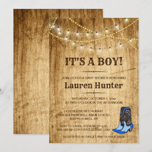 Invitación de país a Baby Shower para niño