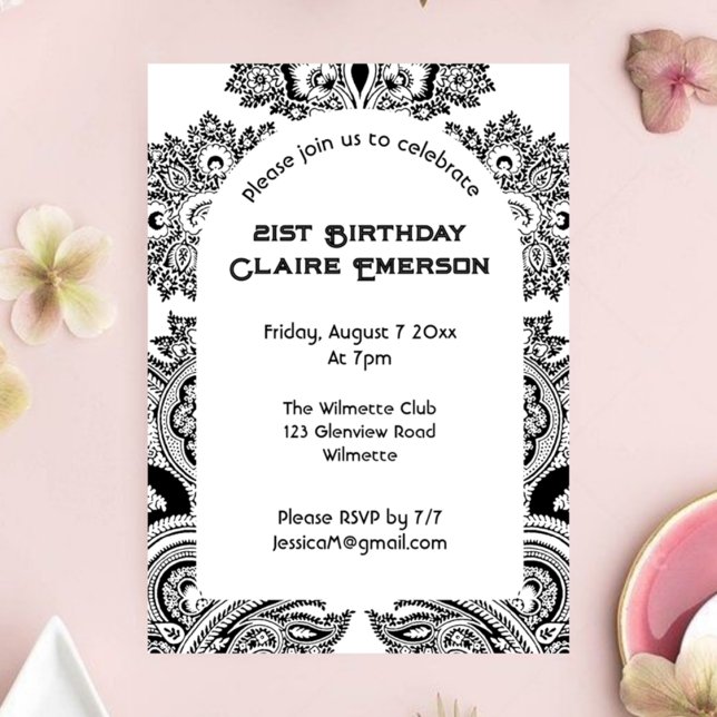 Invitación de Paisley arch (Subido por el creador)