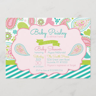 Invitación de Paisley Baby Shower