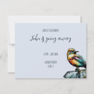 Invitación de pájaro en cartel