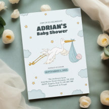 Invitación de Pájaro que Lleva Niño Adorable Es un