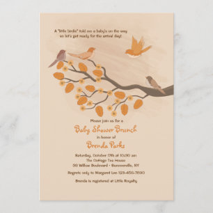 Invitación de pájaros de otoño