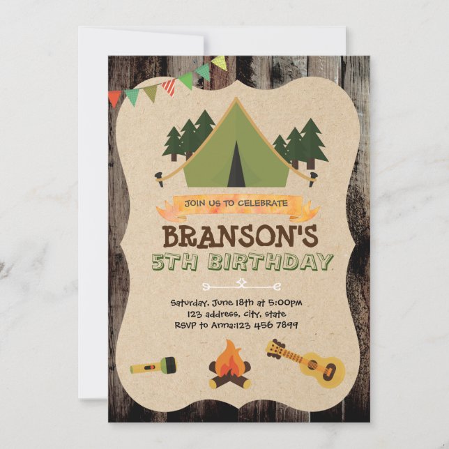 invitación de palabra de campamento (Anverso)