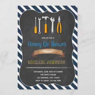 invitación de palabra de ducha de aseo de miel