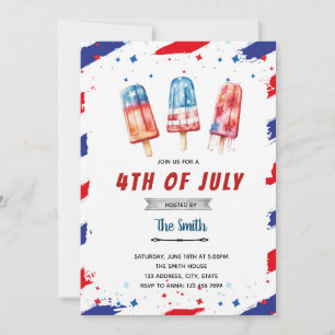 invitación de paleta de 4 de julio