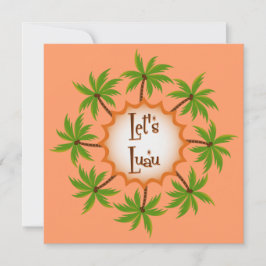 Invitación de Palm Circle Luau