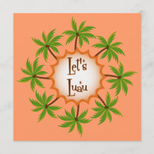 Invitación de Palm Circle Luau