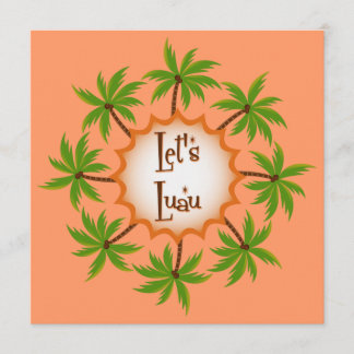 Invitación de Palm Circle Luau