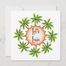 Invitación de Palm Circle Luau