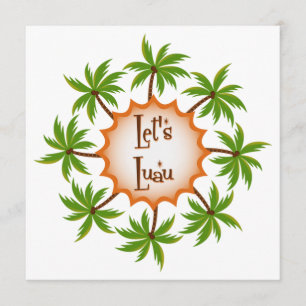 Invitación de Palm Circle Luau