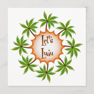 Invitación de Palm Circle Luau