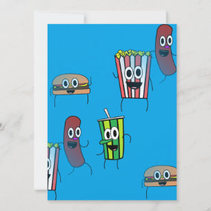 invitación de palomitas de cine