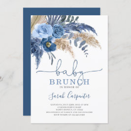 Invitación de Pampas Grass Baby Shower Boy