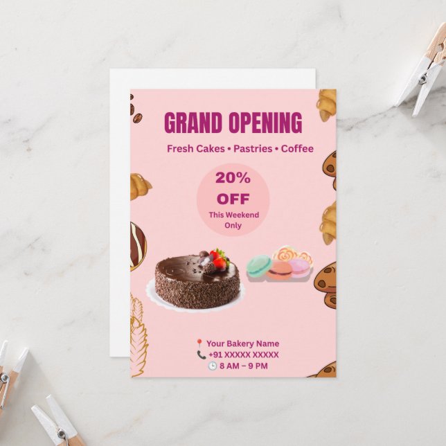 Invitación de Panadería Moderna (Anverso/Reverso In Situ)