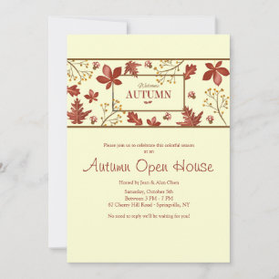 Invitación de pancarta de bienvenida al otoño