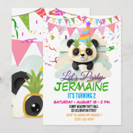 Invitación de Panda Bebé Plegado | Kawaii Origami