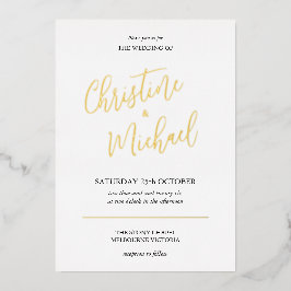 Invitación de papel de aluminio