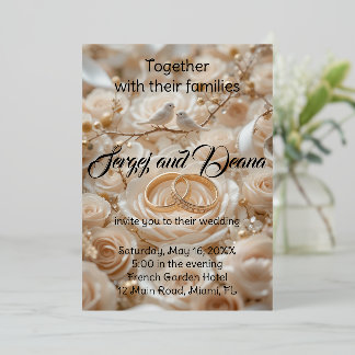 Invitación de papel de aluminio