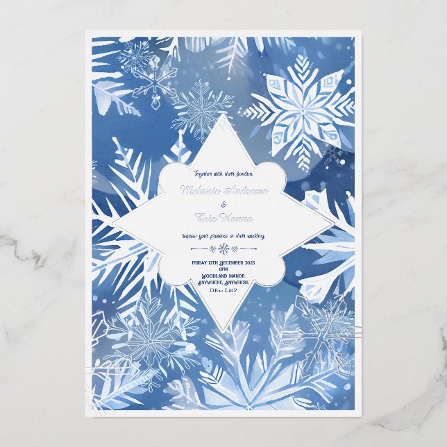 Invitación de papel de aluminio (Anverso)