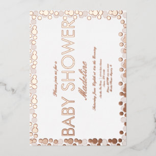 Invitación de papel de aluminio con patrón de punt