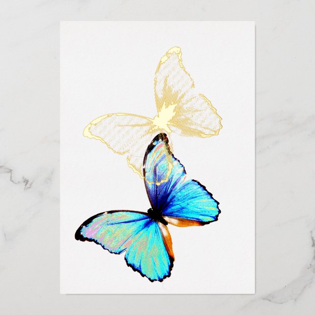 Invitación de papel de aluminio de 5" x 7" (Anverso)