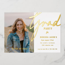 Invitación de papel de aluminio para la fiesta de 