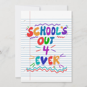Invitación de Papel de Hojas Sueltas Fin de Clases