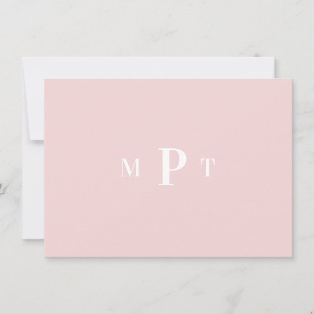 Invitación de Papelería Personal con Monograma Ele (Anverso)