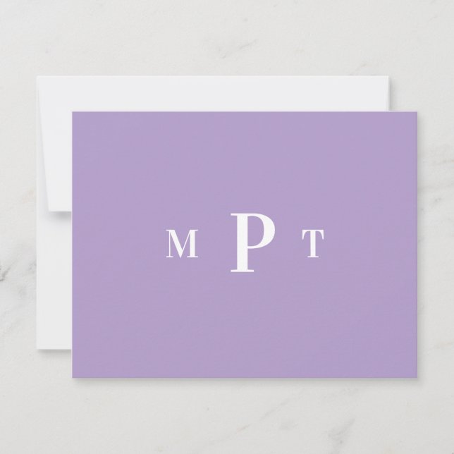 Invitación de Papelería Personal con Monograma Ele (Anverso)