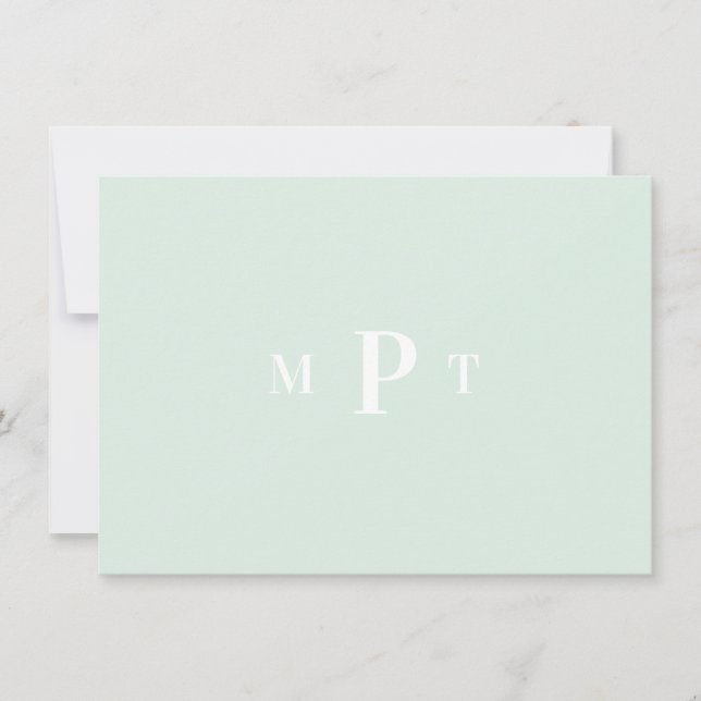 Invitación de Papelería Personal con Monograma Ele (Anverso)