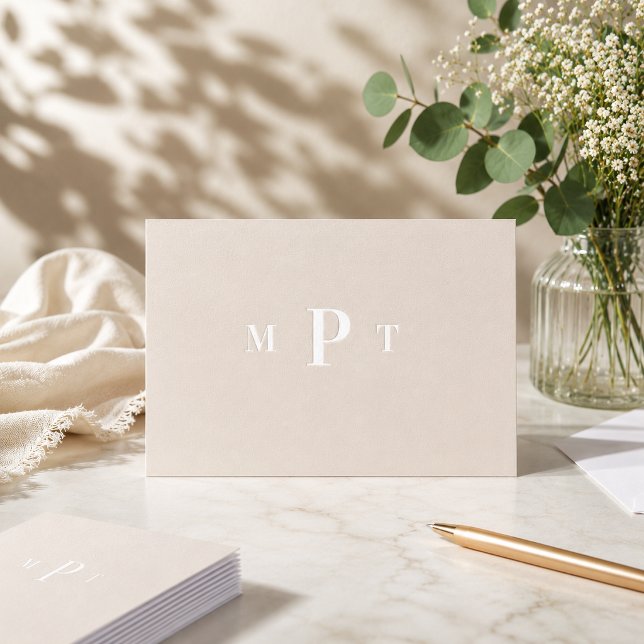 Invitación de Papelería Personal con Monograma Ele (Subido por el creador)