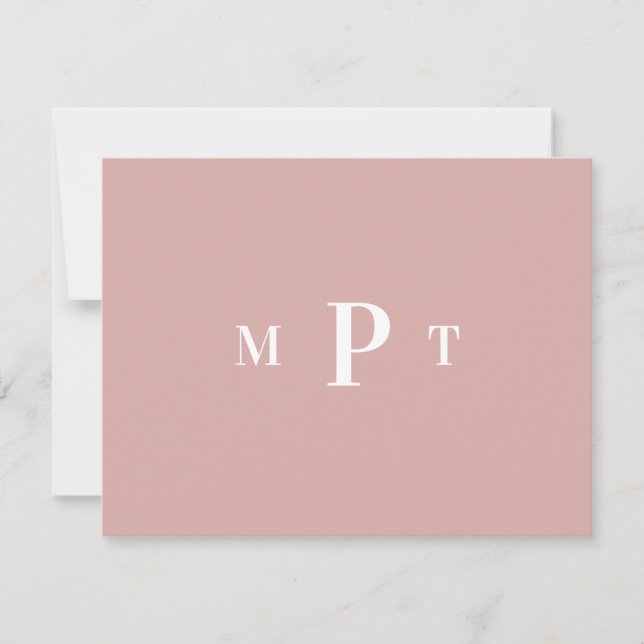 Invitación de Papelería Personal con Monograma Ele (Anverso)