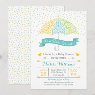 Invitación de paraguas de encaje para Baby Sprinkl