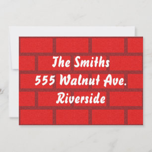 Invitación de pared de ladrillo
