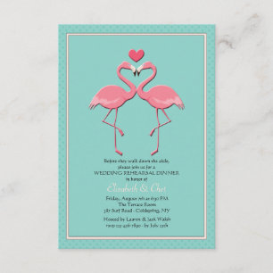 Invitación de pareja de flamingo