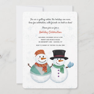 Invitación de pareja de Snowman