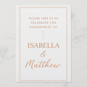 Invitación de Pareja para Fiesta con Acentos de Br