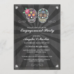 Invitación de parejas de cráneo de azucareros del
