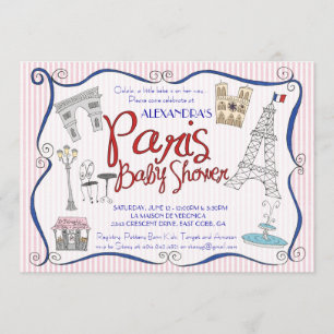 Invitación de París Baby Shower