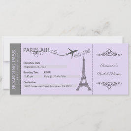 Invitación de París, fiesta temática de París, cum